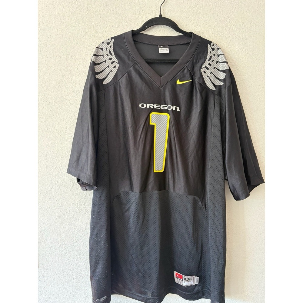 Nike Oregon Ducks Football Jersey #1 Men's XXL Black Authentic Team Nike